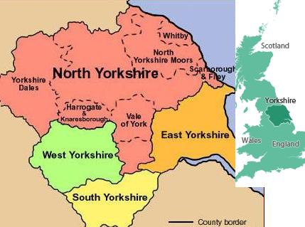 Map of North Yorkshire